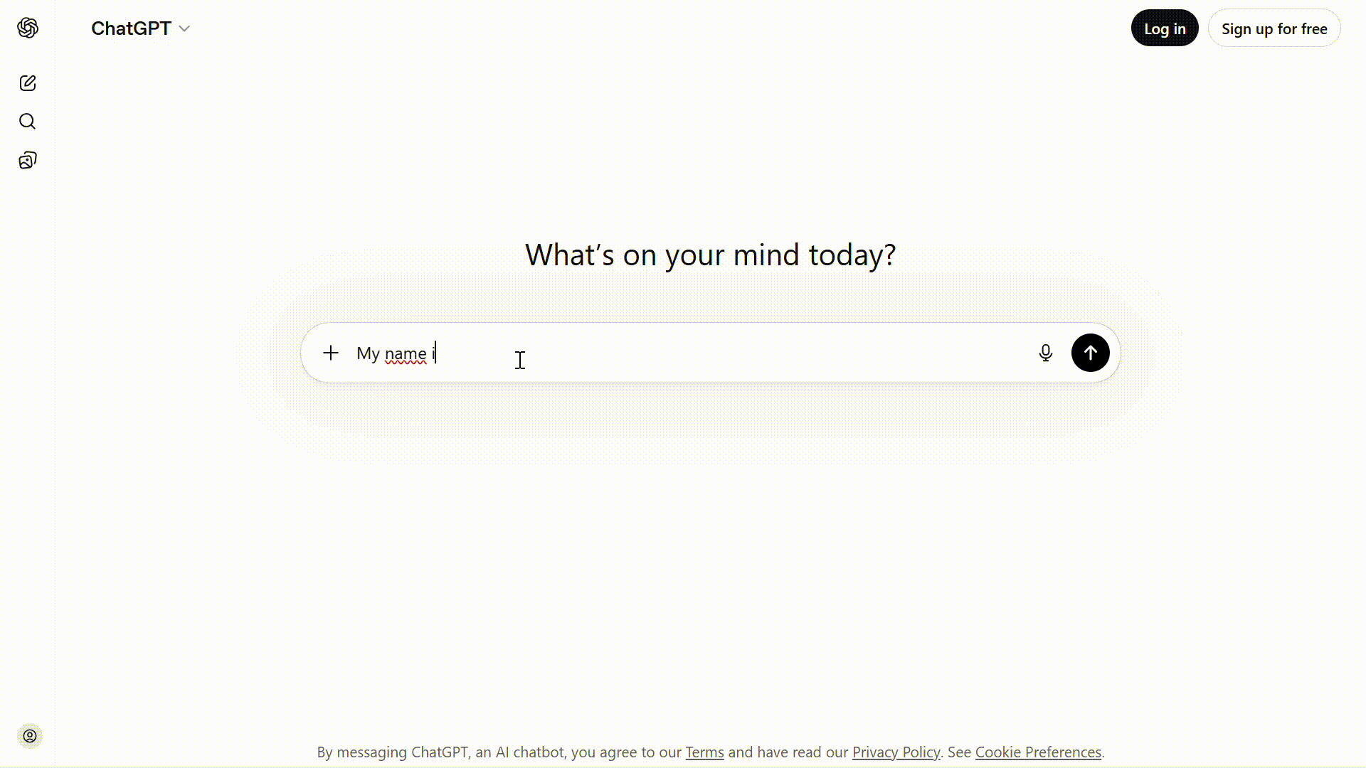 AgentID browser extension demo running inside ChatGPT before a prompt is submitted